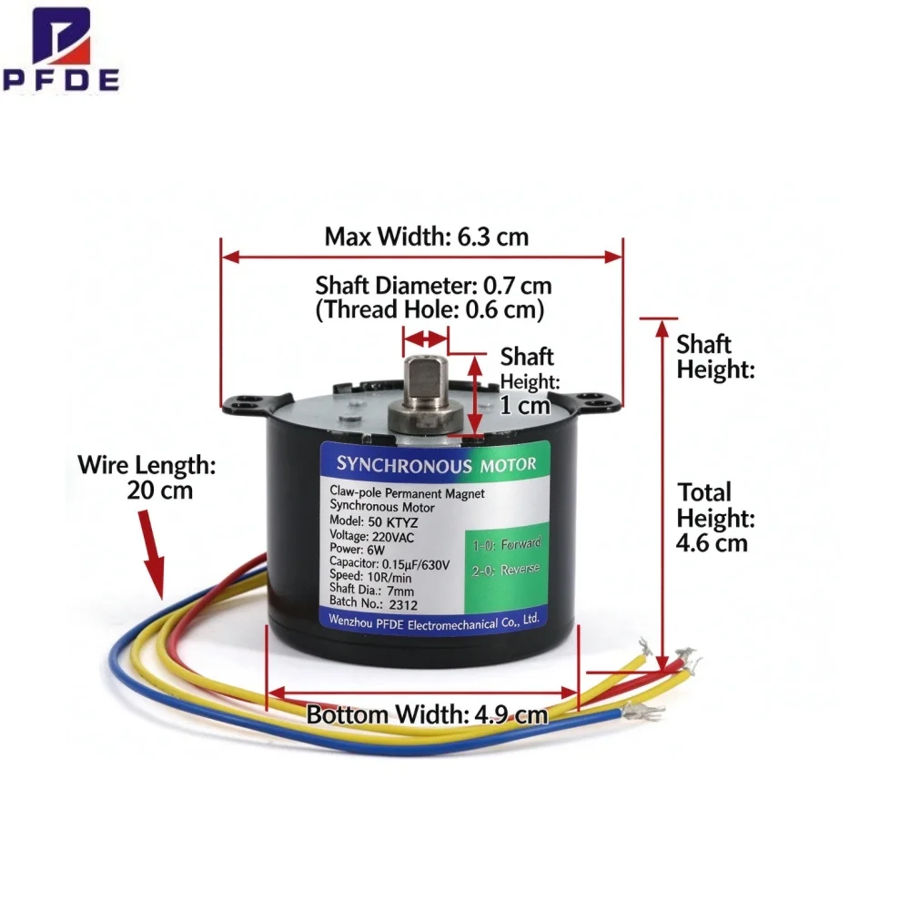 10rpm 50KTYZ 220v Permanent magnet synchronous motor Short shaft without holes  speed reducer motors controllable  10rpm  CW CCW
