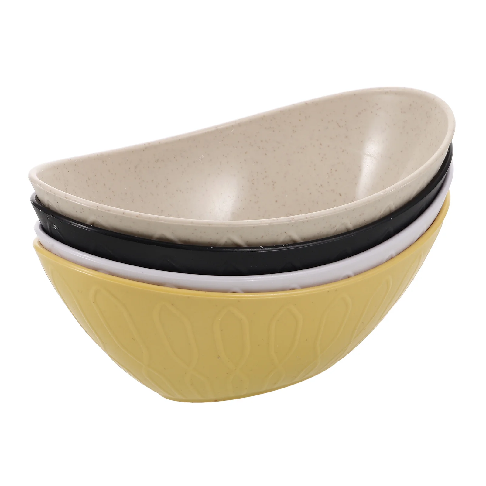 

4 pcs Fruit Salad Bowls Pp Plastic Ingot Shape Snack Bowl Reusable Serving Bowl For Yogurt Cereal Soup Smoothie Party