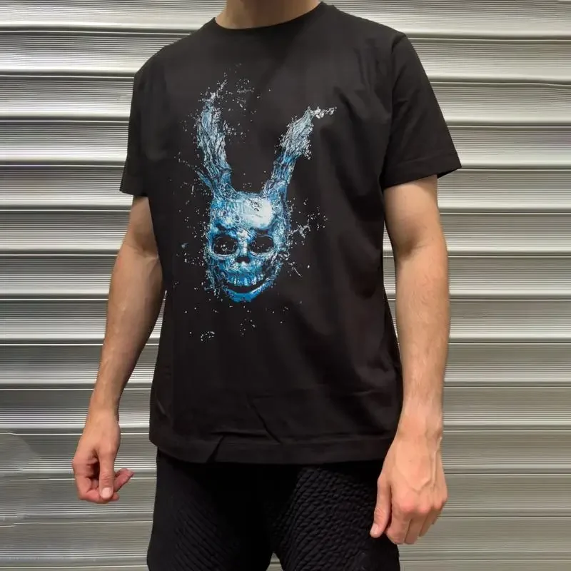 DONNIE DARKO T shirt FRANK RABBIT HEAD SPARKLE MOTION Halloween Mask Horror Film