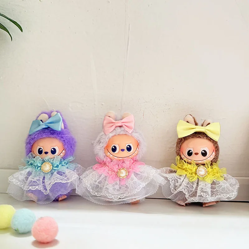 

Outfit For 4th Gen 10cm Mini Labubu 4.0 Cute Sweet Style Lace-Trimmed Dress & Cape Dress Good For Outfit Change