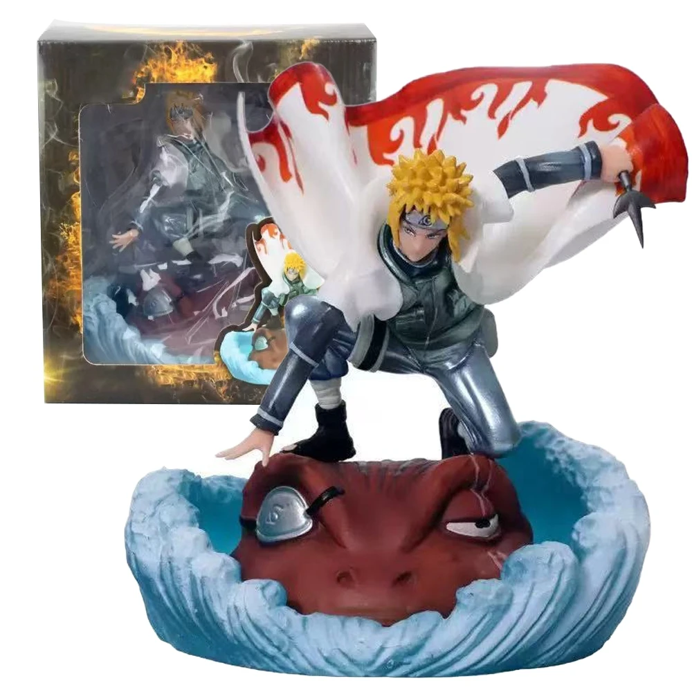 

20CM Namikaze Minato Gamabunta Golden Glitter Figure Anime Naruto Uzumaki Desktop Golf Model Toy Gift Collection Ornaments PVC