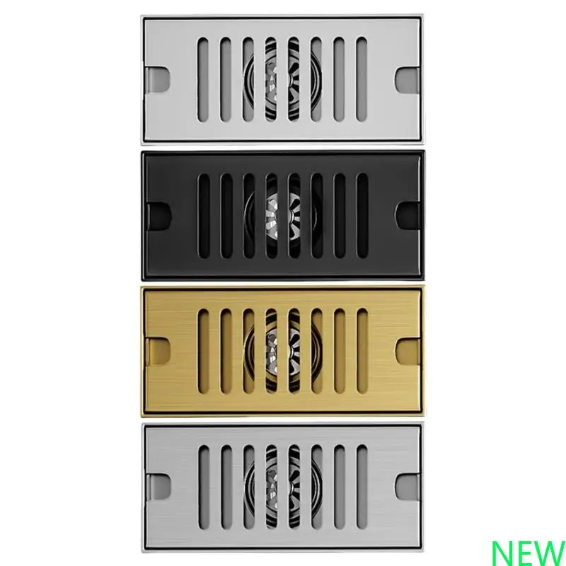 

Modern Lineared Shower Drain With Hair Catcher Convenient for Bathroom