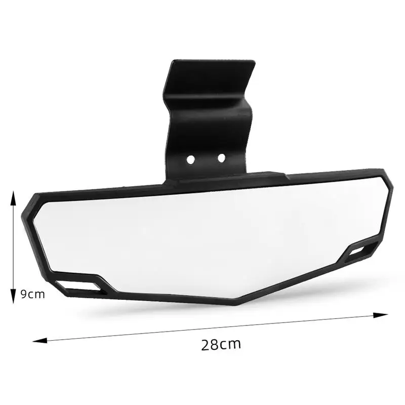 UTV Rear View Center Mirror 28cm Wide Panoramic Rearview Mirror With Mounting Hardware Kits For UTV Side By Side Vehicle