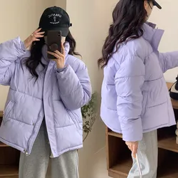 Parka acolchada de algodón grueso para mujer, abrigo holgado con cuello levantado, chaquetas de plumón, prendas de vestir, novedad de invierno, 2023