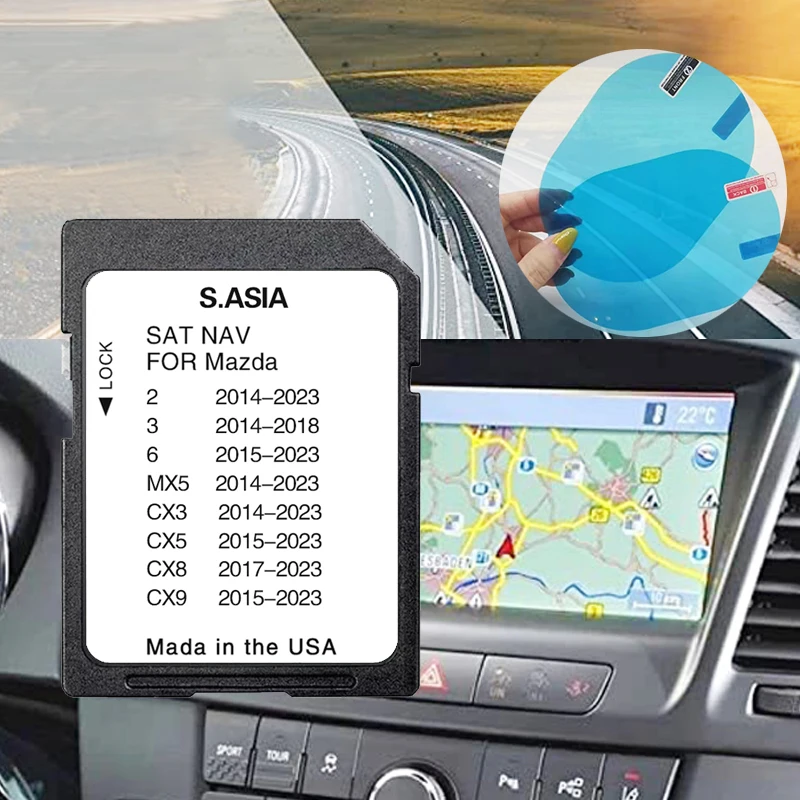 

New Version Maps Southeast Asia 8GB SD Navigation Card for Mazda 2/3/6/MX5/CX3/CX5/CX8/CX9 Sat Nav GPS Card Car Accessories