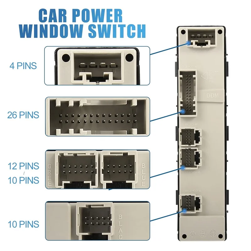 

Portable 15883429 Car Front Driver Side Master Power Window Lift Switch With Folding Mirrors Parts Component For Hummer H2 2005-