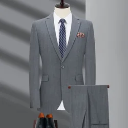 (144) Customized New Men's Business High-end Suits Autumn and Winter New Wedding Dresses