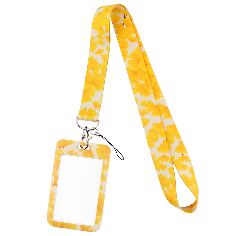 Yq990 Kersenbloesems Lanyard Id Kaarthouder Rose Bloemen Hals Riem Art Schilderij Sleutelhanger Lariat Blad Telefoon Riem Badge Houder