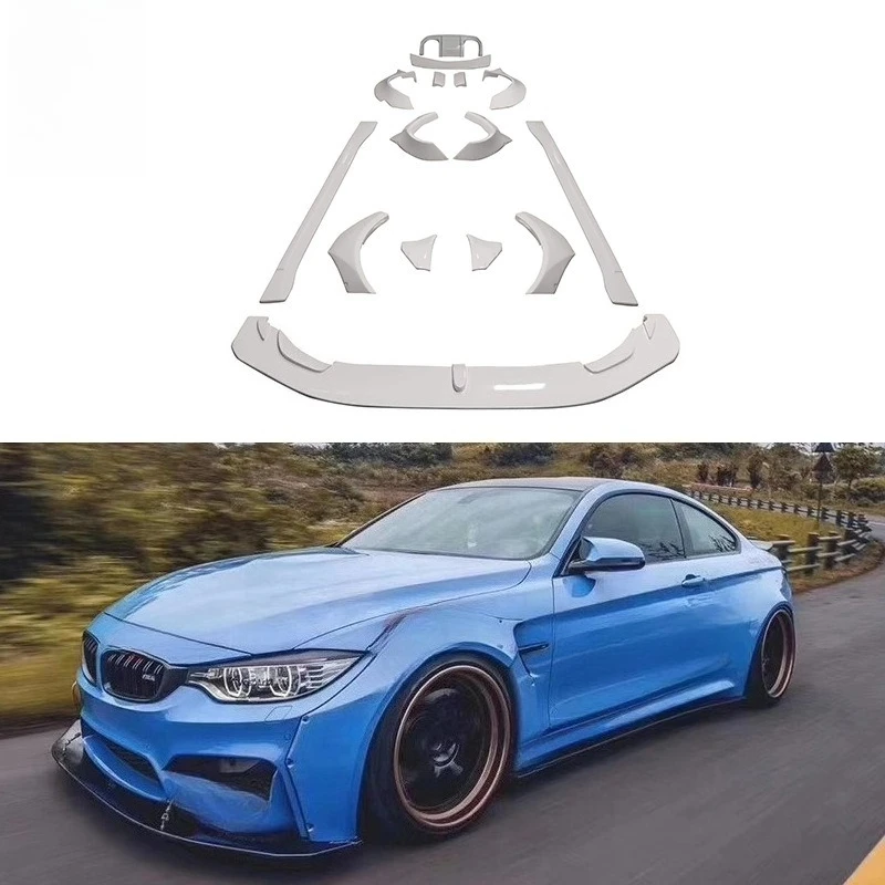 

Suitable for M4 F82 LB Wide Body Surrounded Front Lip Rear Lip Wheel Eyebrow Side Skirt Tail Modified Body Kit