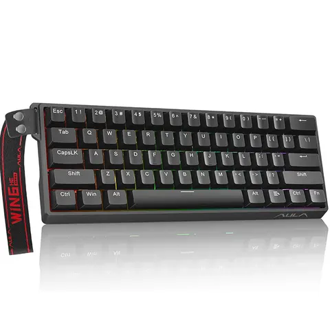 Teclados Magnéticos AULA WIN60 WIN68 HE com Fio, Teclado Mecânico RGB Hotswap com Gatilho Rápido 8K para Presentes de Gamers de PC