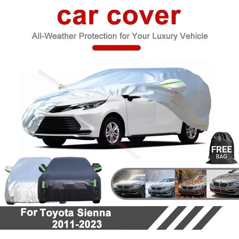 Outdoor Windproof Oxford Fabric Car Cover For Toyota Sienna 2011-2023, Waterproof Snowproof Dustproof UV Sunshade Protection