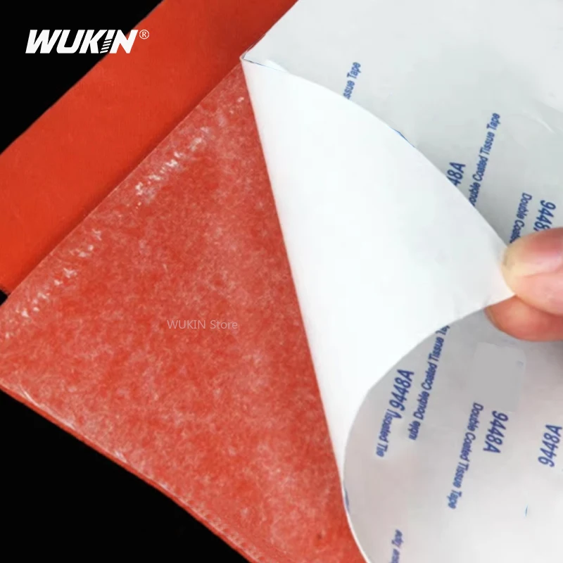 Red Adhesive Silicone Foam Rubber Sheet Silica Gel Foam Board Mat High Temps Resist Thickness 1/2/3/5mm