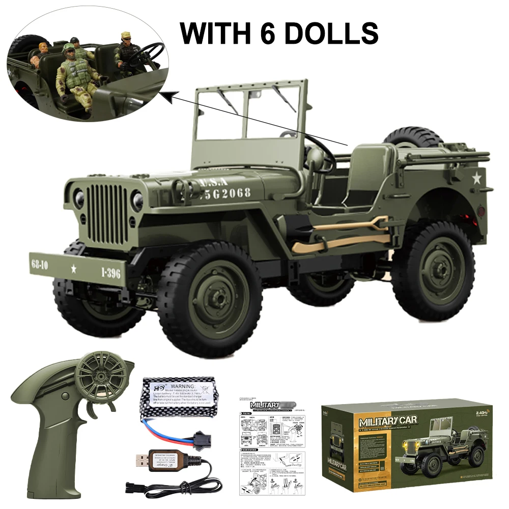JJRC C8815 4WD Off-road RC Auto RTR Crawler 2.4G 1941 Mb Scaler Willys Jeep Klimmen Schaal Militaire Vrachtwagen Voertuig Volwassen Kinderen Speelgoed