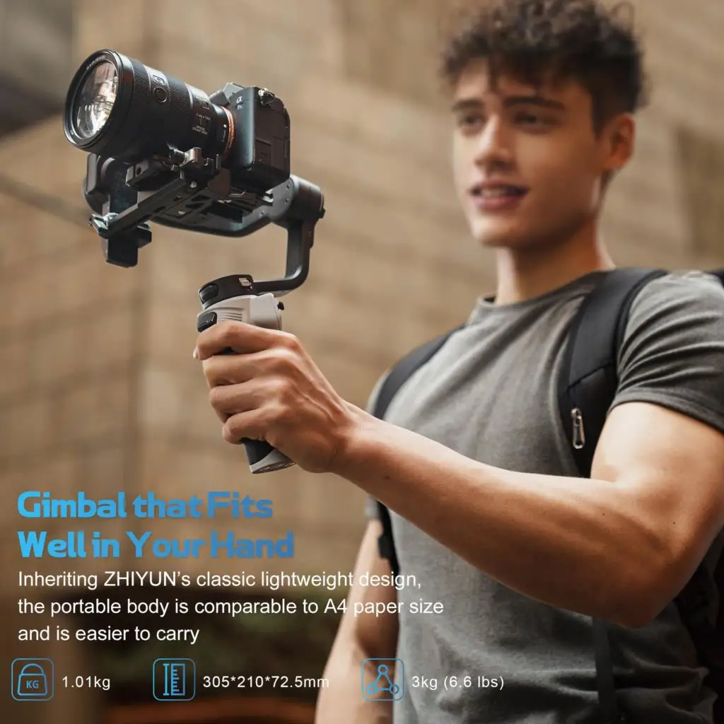 ZHIYUN WEEBILL 3E Camera Stabilizer 3-Axis Handheld for DSLR Cameras for Film Shooting Live Streaming Interview