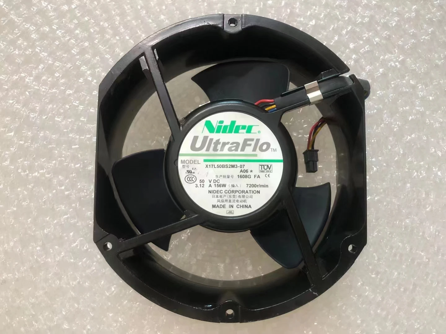 

Nidec X17L50BS2M3-07 DC 50V 3.12A 150x150x50mm Server Cooling Fan