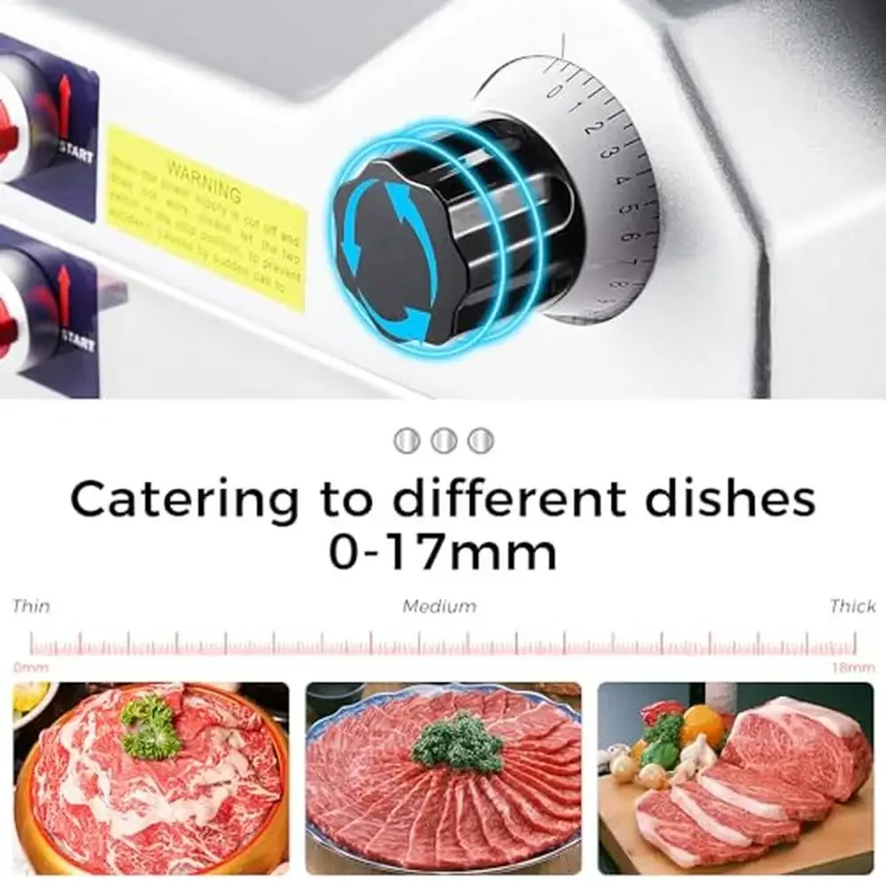 Powerful 550W Automatic Deli Meat Slicer 10