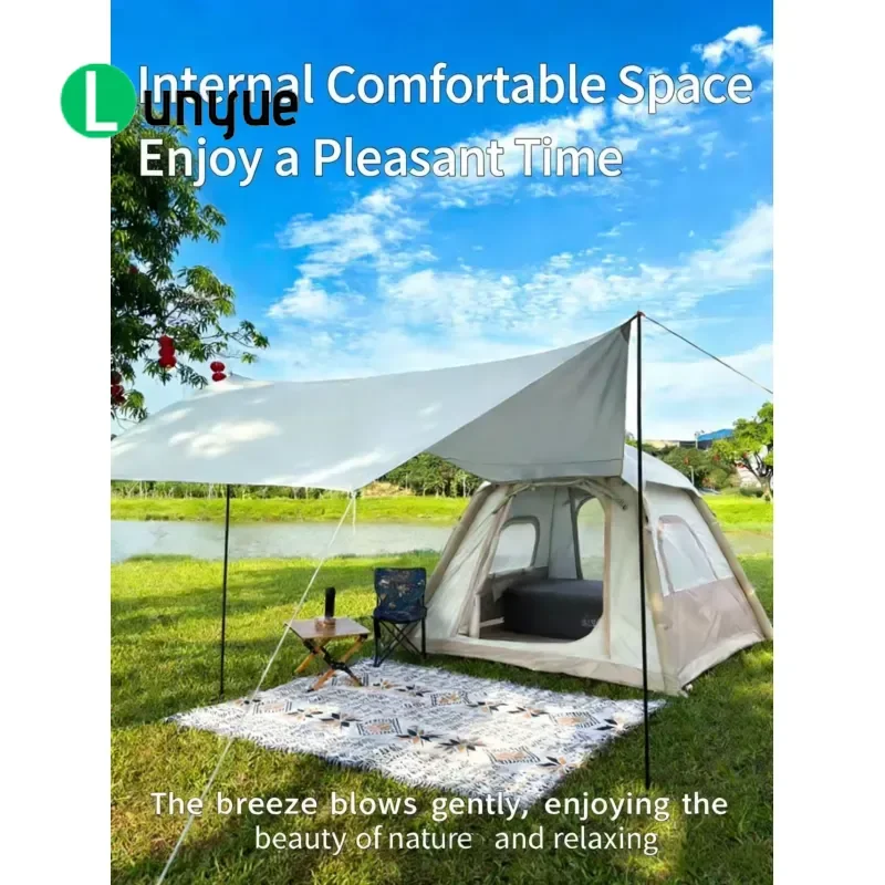 Waterproof Lightweight Automatic Inflatable Tent Portable Outdoor Awning for Camping Picnic Hiking Adventure Easy Setup