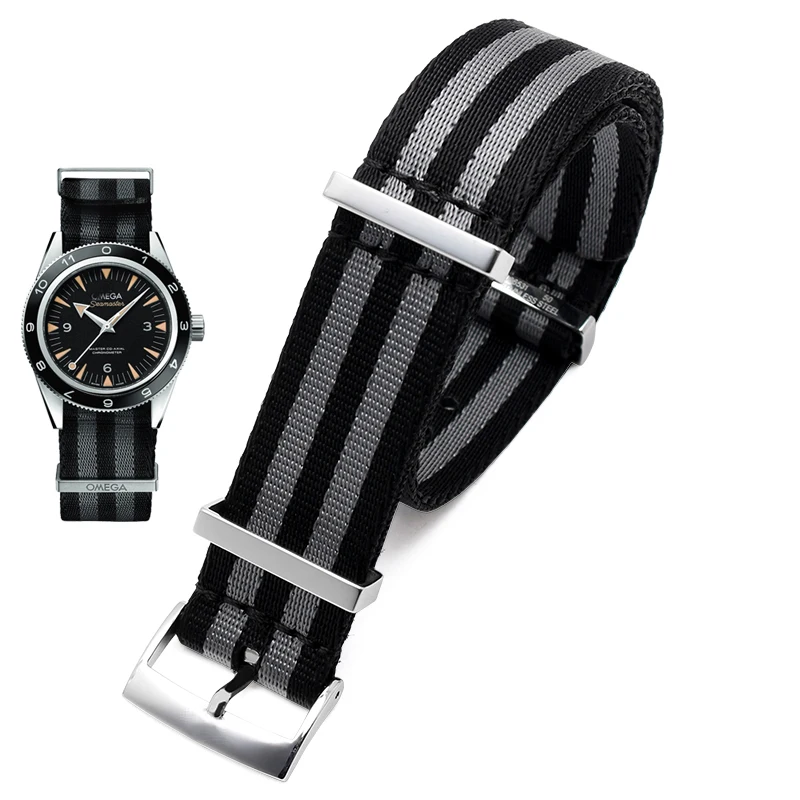

Watch Strap for Omega 007 Replacement High Density Nylon Band for Rolex Premium Soft Universal Sports Watch Band 20mm