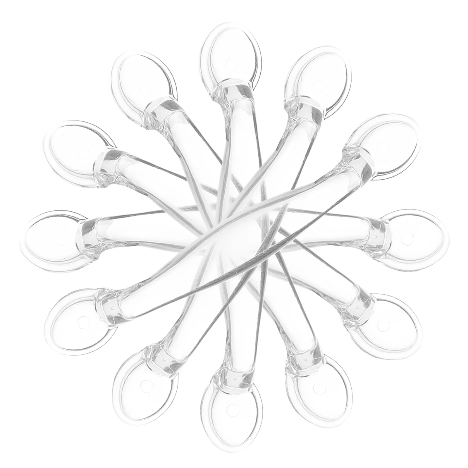 

6Pcs Crystal Clear Self Adhesive Drawer Pulls Transparent Cabinet Handles for Kitchen Wardrobe Dresser Cupboard Furniture