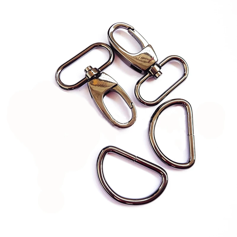 20/25mm Snap Hooks Lobster Clasp Swivel Push Gate Fashion Clips with D Rings Bag Craft Accessories