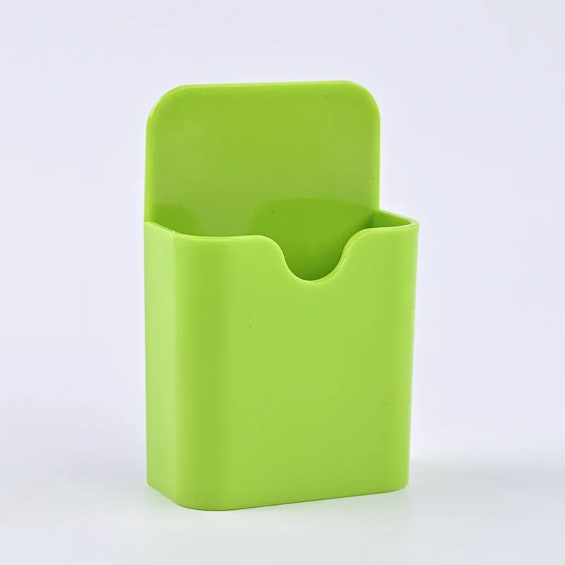 Wall Mounted Stationery Storage Box with Sticker Pen Holder for Bedroom Washroom School