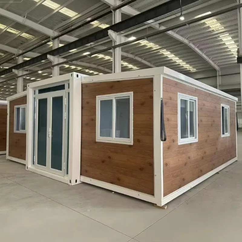 20ft Folding Container Office Compact Work Space Foldable Cabin For Construction Site Temporary Business And Small Office