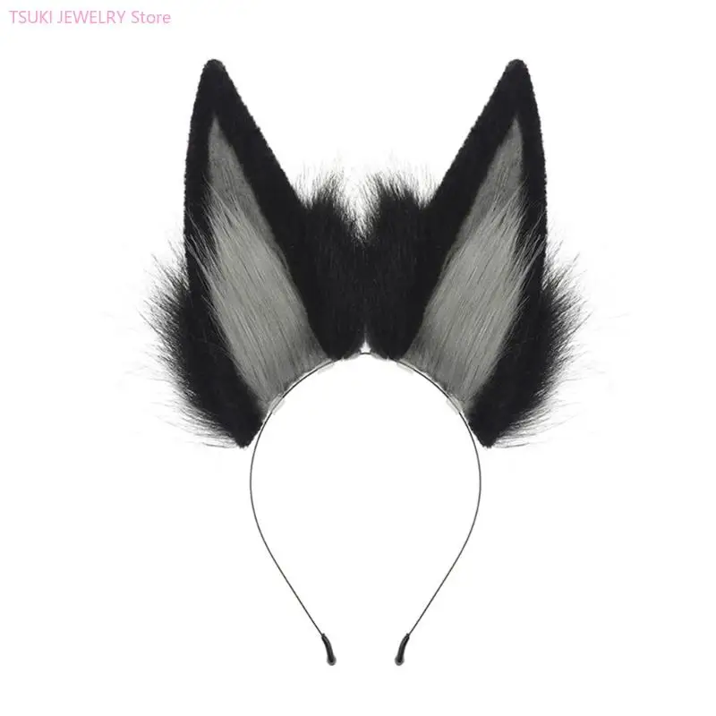 

62KE легкая повязка для волос с ушками животных, плюшевые головные уборы, реквизит для чувствительной кожи, косплей, события и