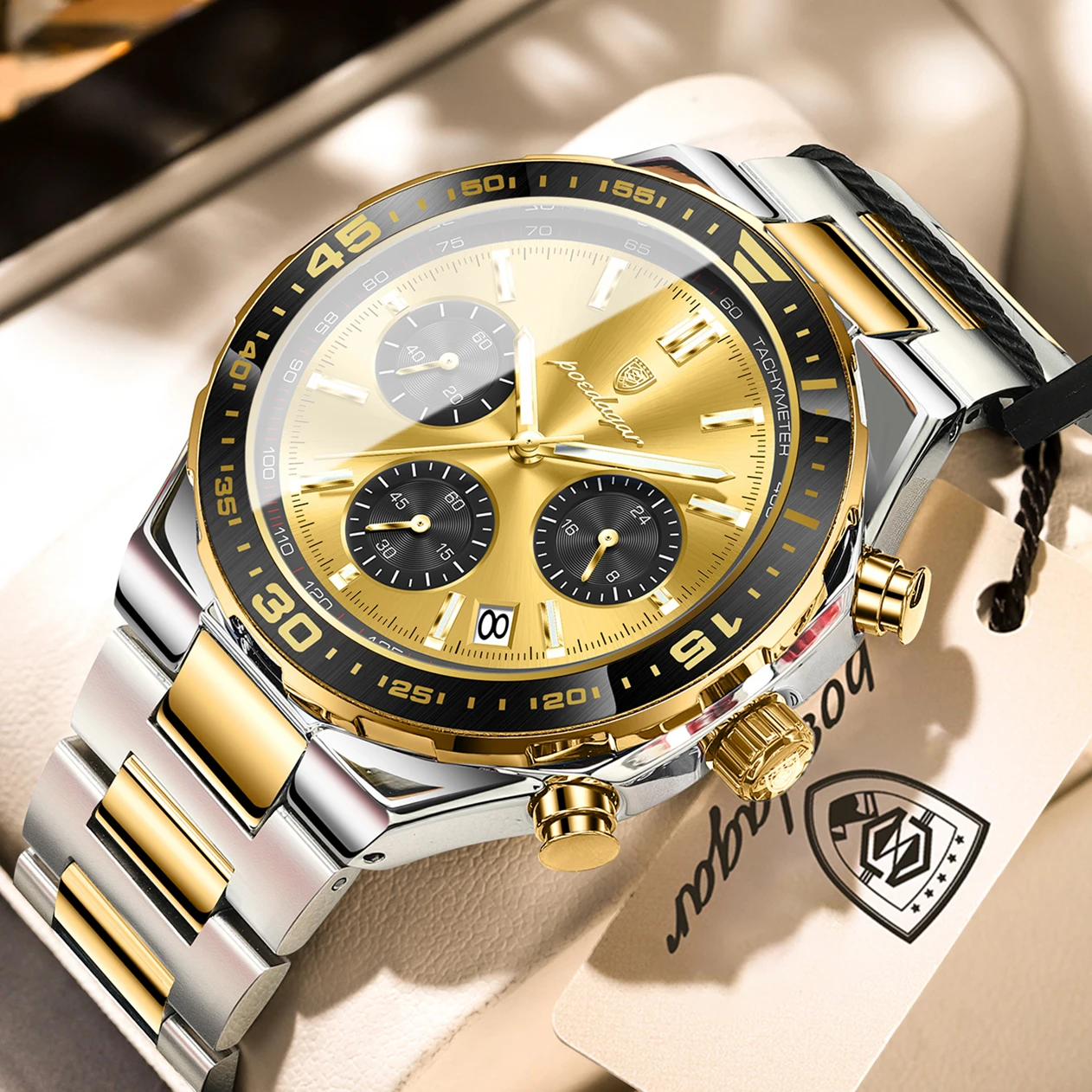 POEDAGAR Fashion Creative Men's Quartz Watch Waterproof Luminous Sport Man Clock Date Chronograph Business Watches For Men Reloj image 3