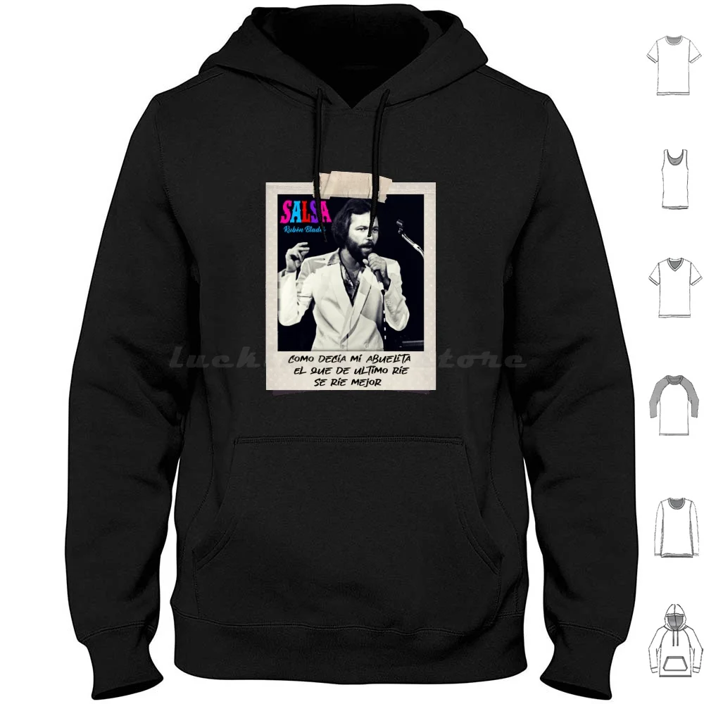 Ruben Blades Decisiones Hoodies Long Sleeve Salsa Fania Power Celia Cheo Hector Lavoe Joe Ruben Blades Decisiones