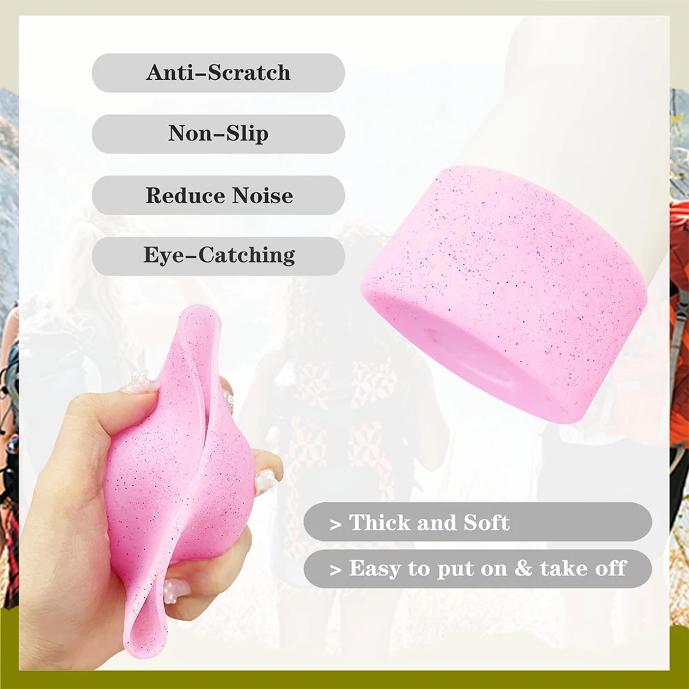Sparkle Silicone Cup Sleeve for 20-40oz 12-24oz Tumblers Water Bottle Anti-Slip Cup Bottom Protective Sleeve Bottom Cover