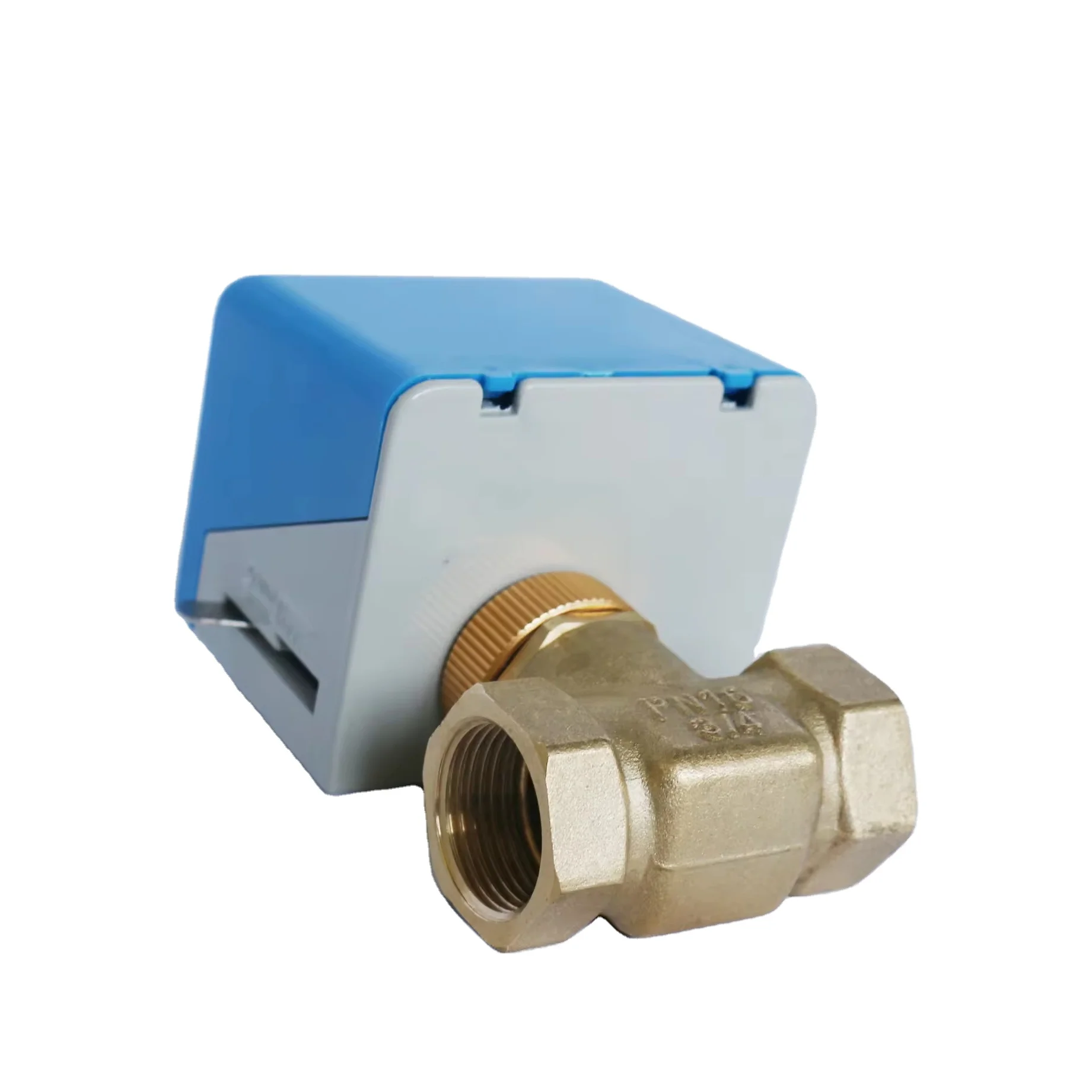 Electric 2 Way Valve Stop Valve  for Water Media Brass Electric Motorized Check Valve for Fan Coil Air Conditioning
