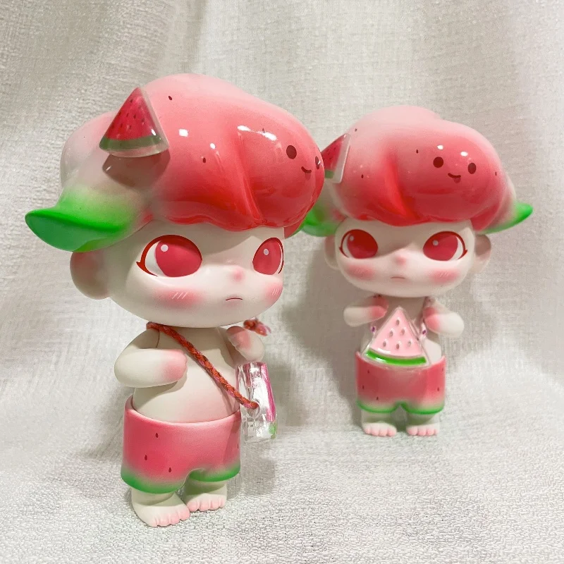 Customized ：dimoo Watermelon Peel Open Eyes Doll Decoration Comes With Two Watermelon Accessories Open Eyes Model Gifts