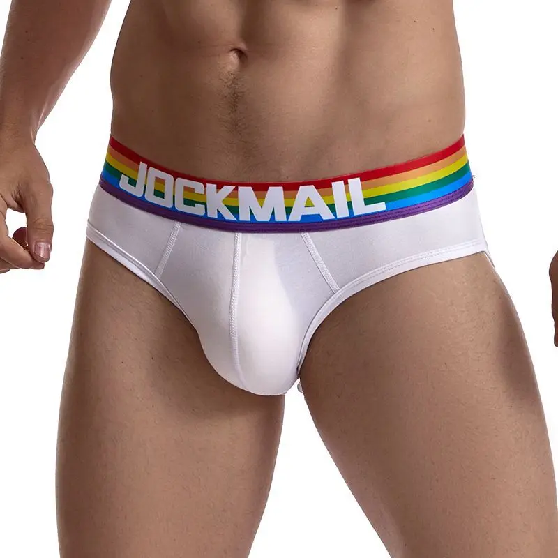 Jockmail Mens Underwear Cotton Lingerie Boxers Sexy Front Invisible Cup Push Up Panties for Man Pouch Cuecas Masculino Sissy