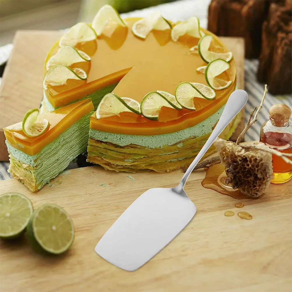 2Pcs Stainless Steel Cake Lifter Spatula Ideal for Mousse Cake Cheesecake Serving Frosting and Dessert Decoration Professional