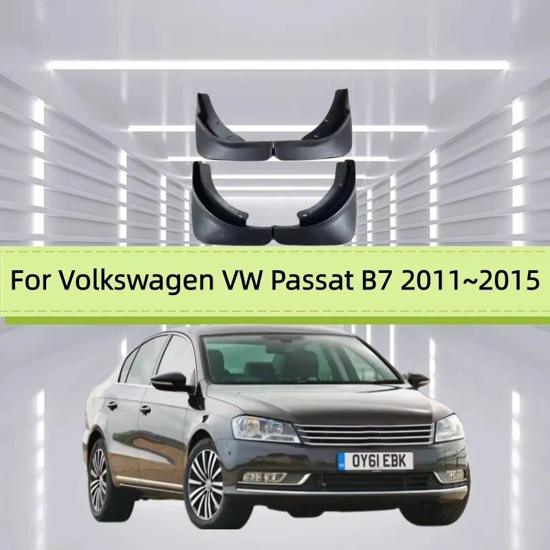 4 PCS Car Mudguards For Volkswagen VW Passat B7 2011~2015 Anti-splash Mud Flaps Splash Guard Front Rear Fenders Car Accessories