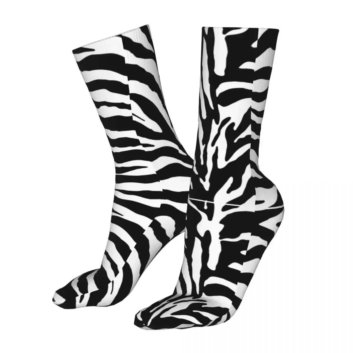 Zebra Dier Patroon Sokken Mannen Vrouwen Polyester Grappige Vrolijke Sokken Hiphop Lente Zomer Herfst Winter Sokken Cadeau