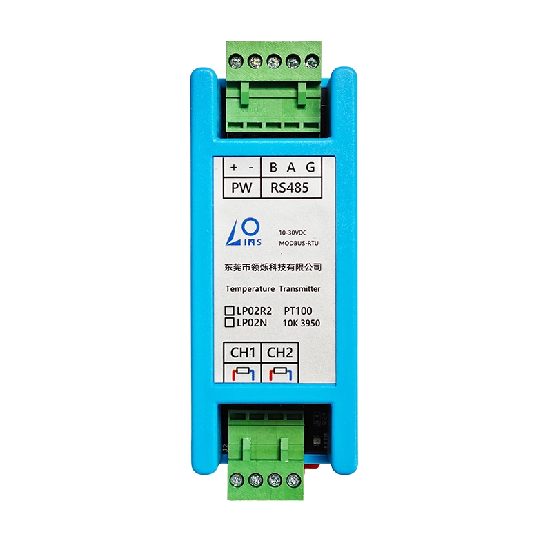 Датчик температуры 485 с двойной изоляцией MODBUS для термопары K-типа, RTD PT100 и NTC10K Датчик температуры 485 с двойной изоляцией MODBUS для термопары K-типа, RTD PT100 и NTC10K