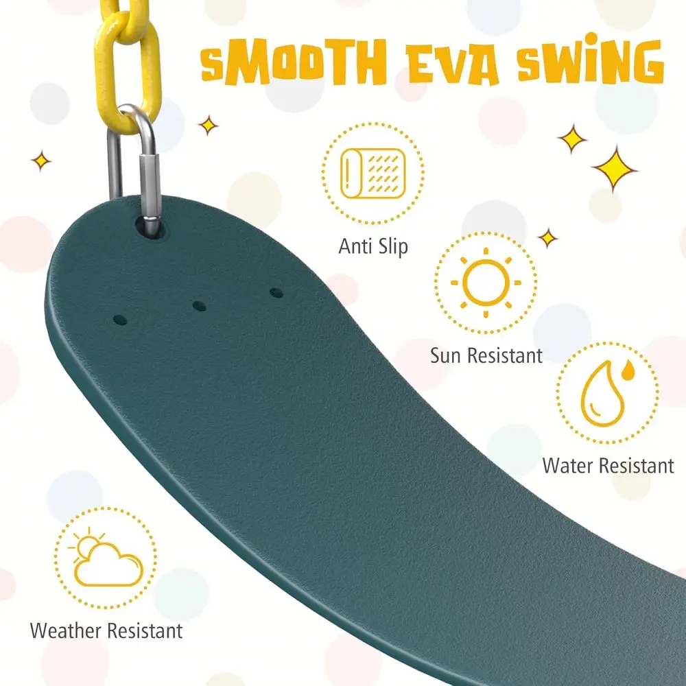 Klimkoepel met schommel, 10FT Kids Jungle Gym Monkey Bar Klimspeelgoed voor buiten, biedt plaats aan maximaal 800 lbs, Indoor Ge