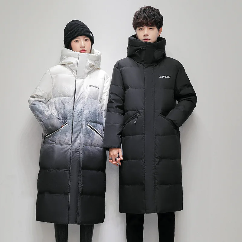 2023 New Fashion Gradient Long Style Down Coat for Men, Youth Unisex and Women, Jacket for Winter