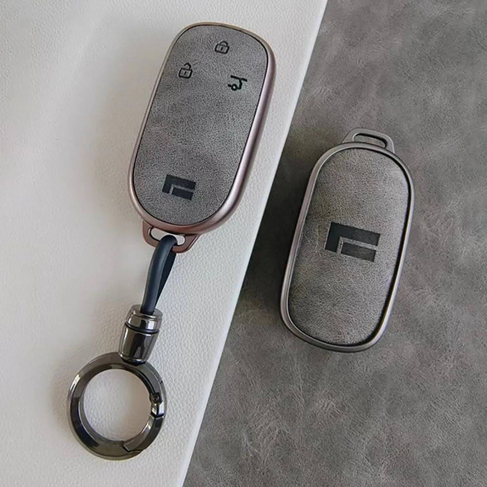 Car Zinc Alloy Key Case Bag Fit For BAIC JISHI Polestone 01 Rox 01 2024 2025 Car Key Chain Metal Key Shell Accessories