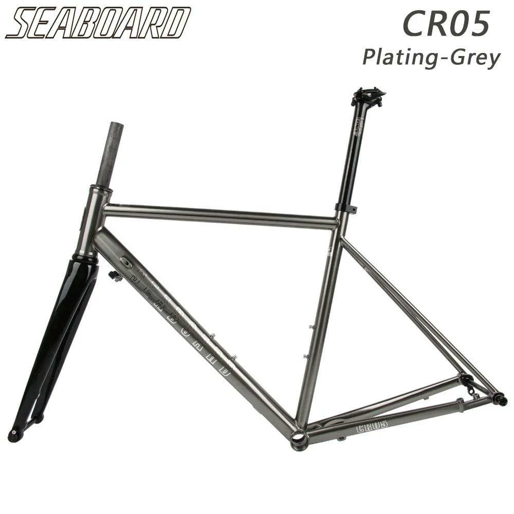 

CR05 SEABOARD Road Bicycle 700C Chromium-molybdenum Steel Frame With Carbon Fork Disc Brake 100x12mm 142x12mm Thru Axle