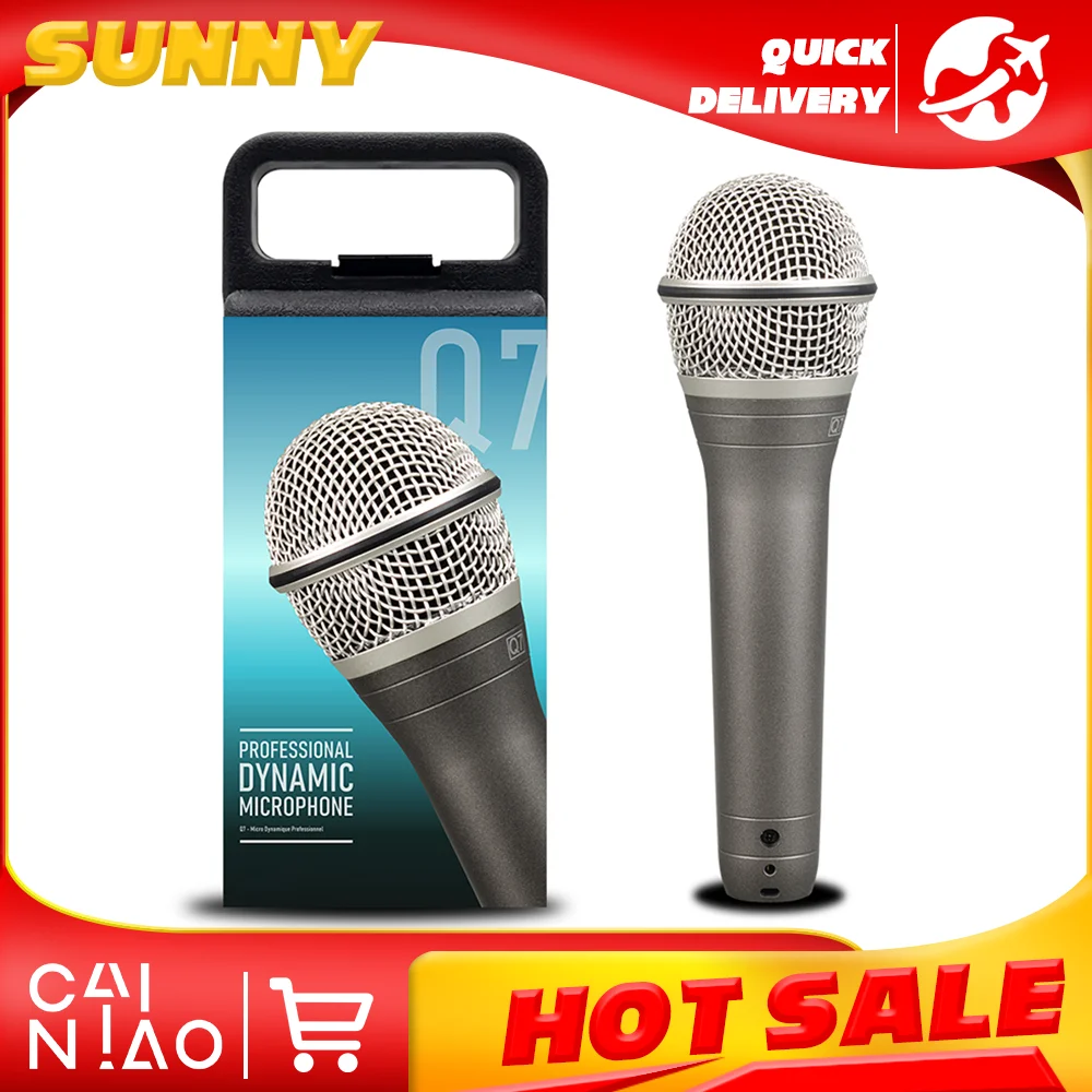 SAMSON Q7 Professional Dynamic Microphone Vocal & Instrument Pick Up For Professional Live And Studio,Include Mic Clip