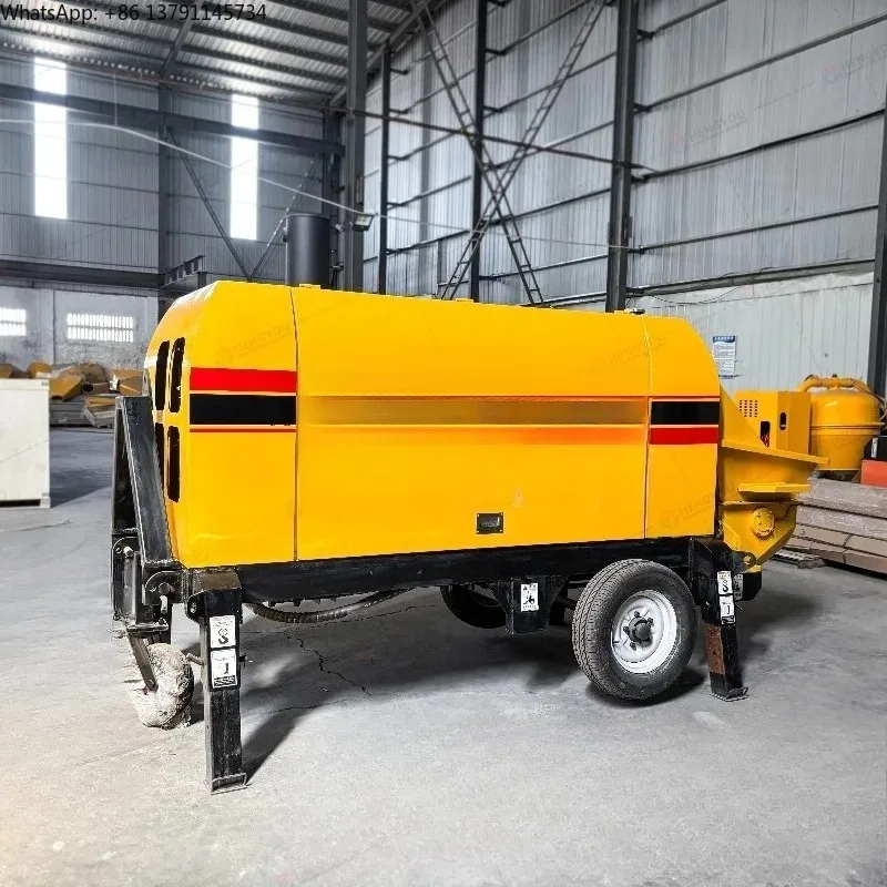 

Customized 30m3/h Mini Hydraulic Cement Pump 01 Diesel Concrete Pump Accessories Trailer Concrete Pump Machine