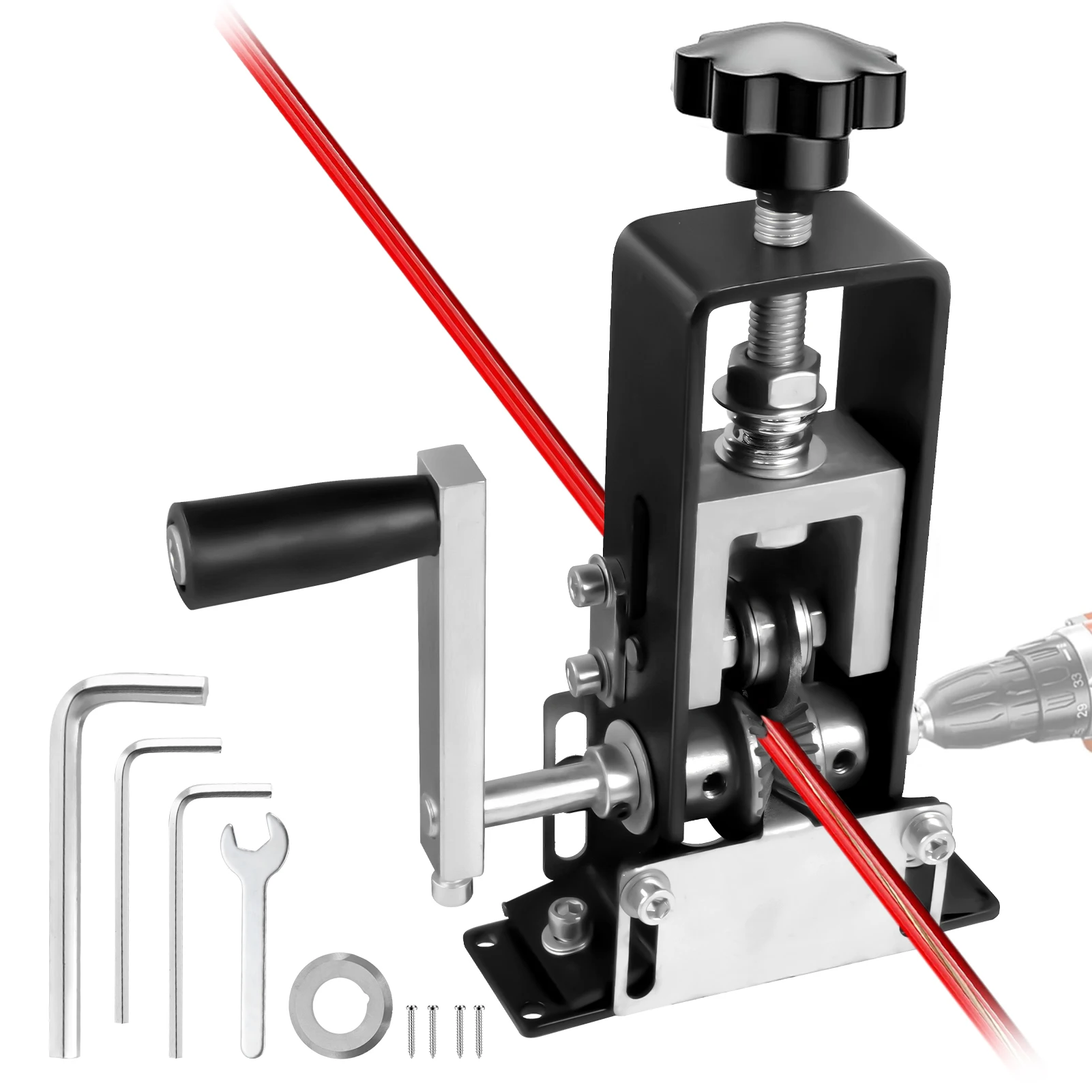 Portable Wire Stripper Manual Wire Stripping Tool 1-21mm Cable Peeling Machine with Hand Crank Electric Drill Compatibility