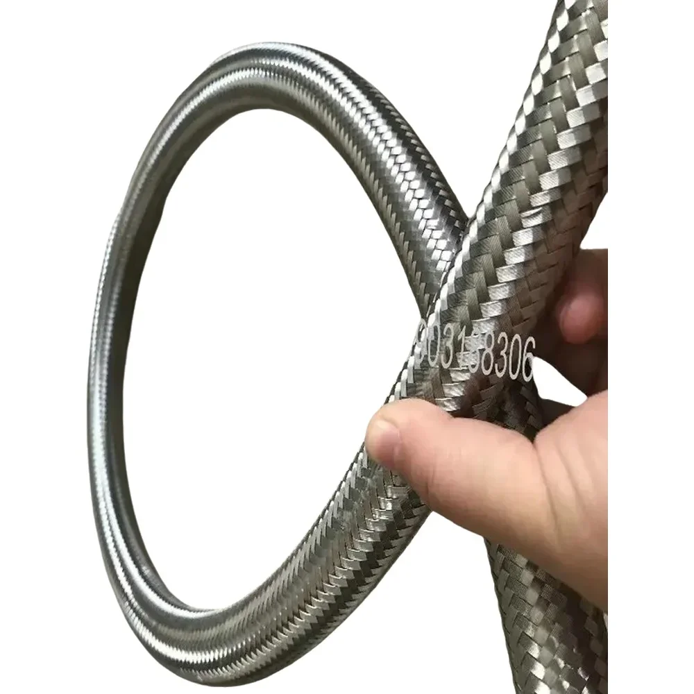 AN16 AN 16 -16 AN-16 Stainless Steel Braided Rubber Fuel Line Gas Oil Hose 1M 3.3FT