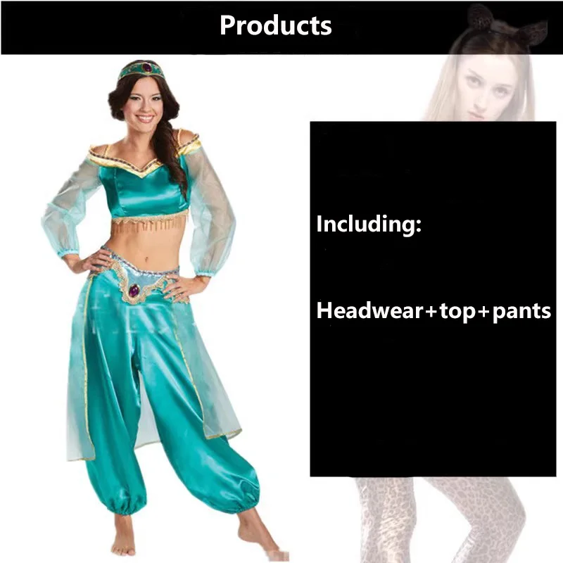 هالوين علاء الدين ياسمين فستان الأميرة ، تأثيري الكبار الأوروبي وأمريكي ، لعب الأدوار ، زي المسرح للكبار