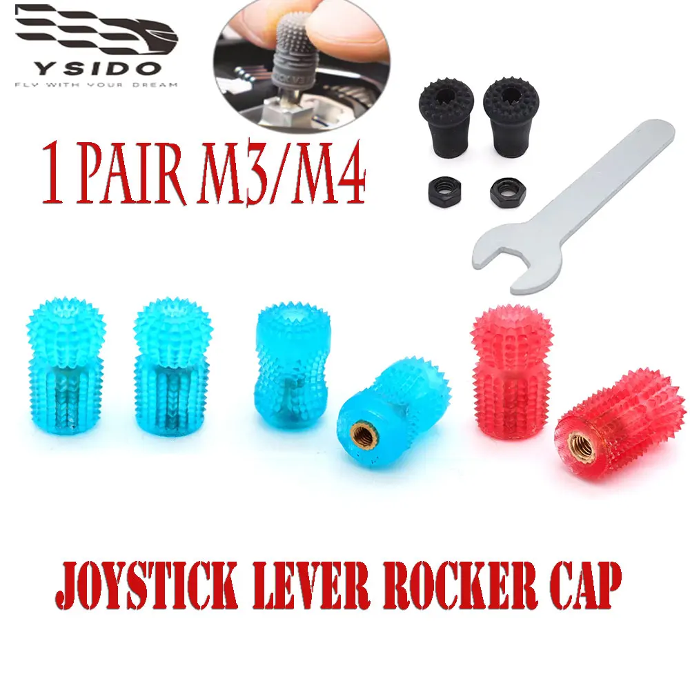 Joystick Lever Rocker Cap Non-Slipping 1 Pair M3/M4 RC FPV Drone Gimbal Stick Ends for RC Drone Radiomaster GX12 TX12 TX16S DJI