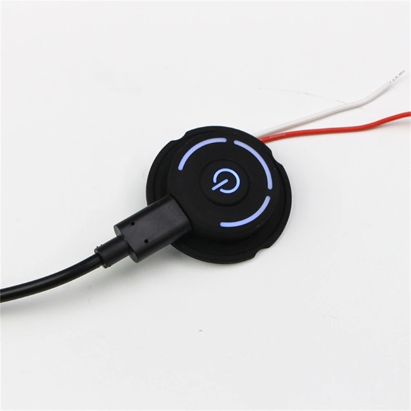 Type-c Silicone Push Button Momentary Easy to Install Temperature Control Waterproof Heated Cushion