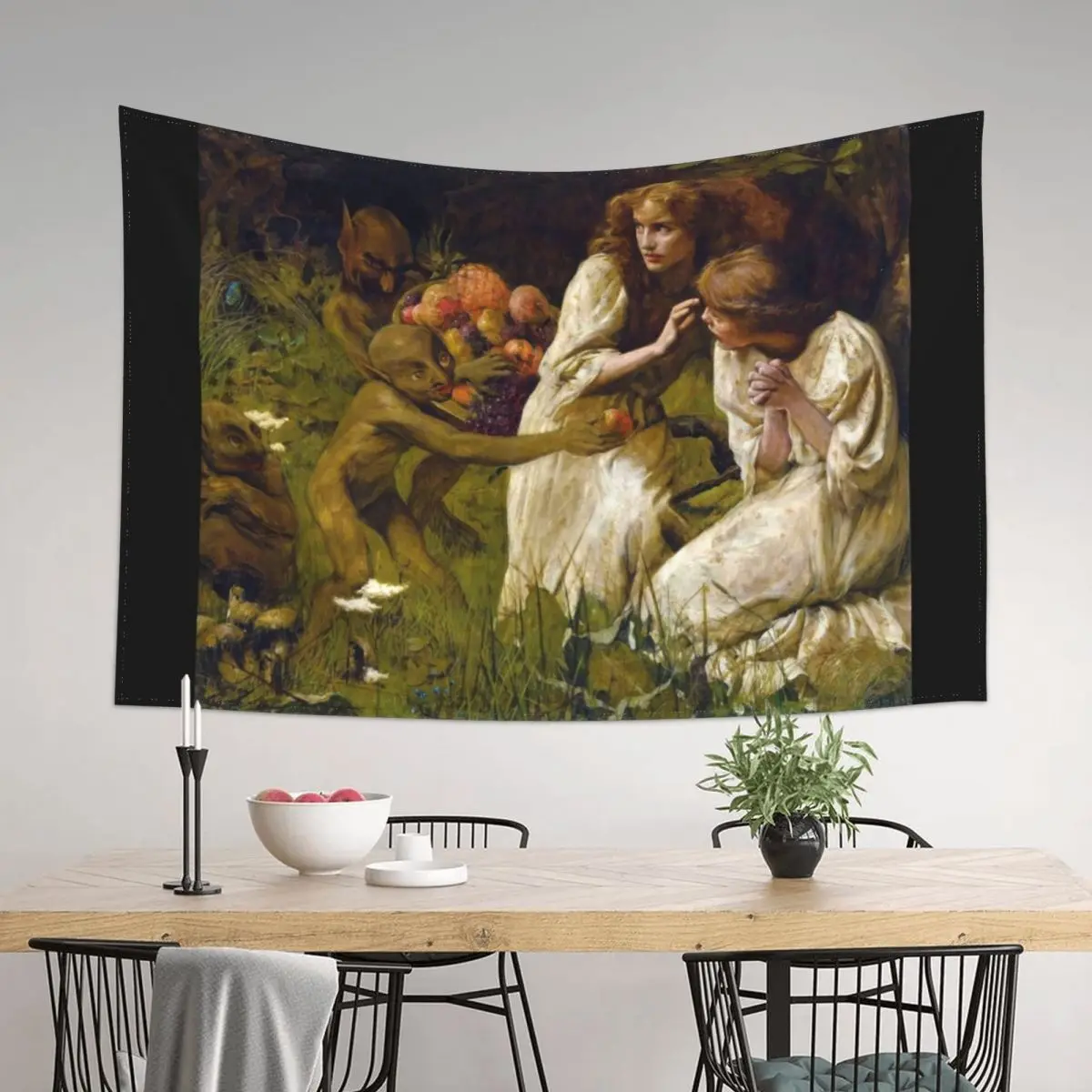 

The Goblin Market - Hilda Koe Tapestry Wall Mural Carpet On The Wall Christmas Decoration For Bedroom Tapestry