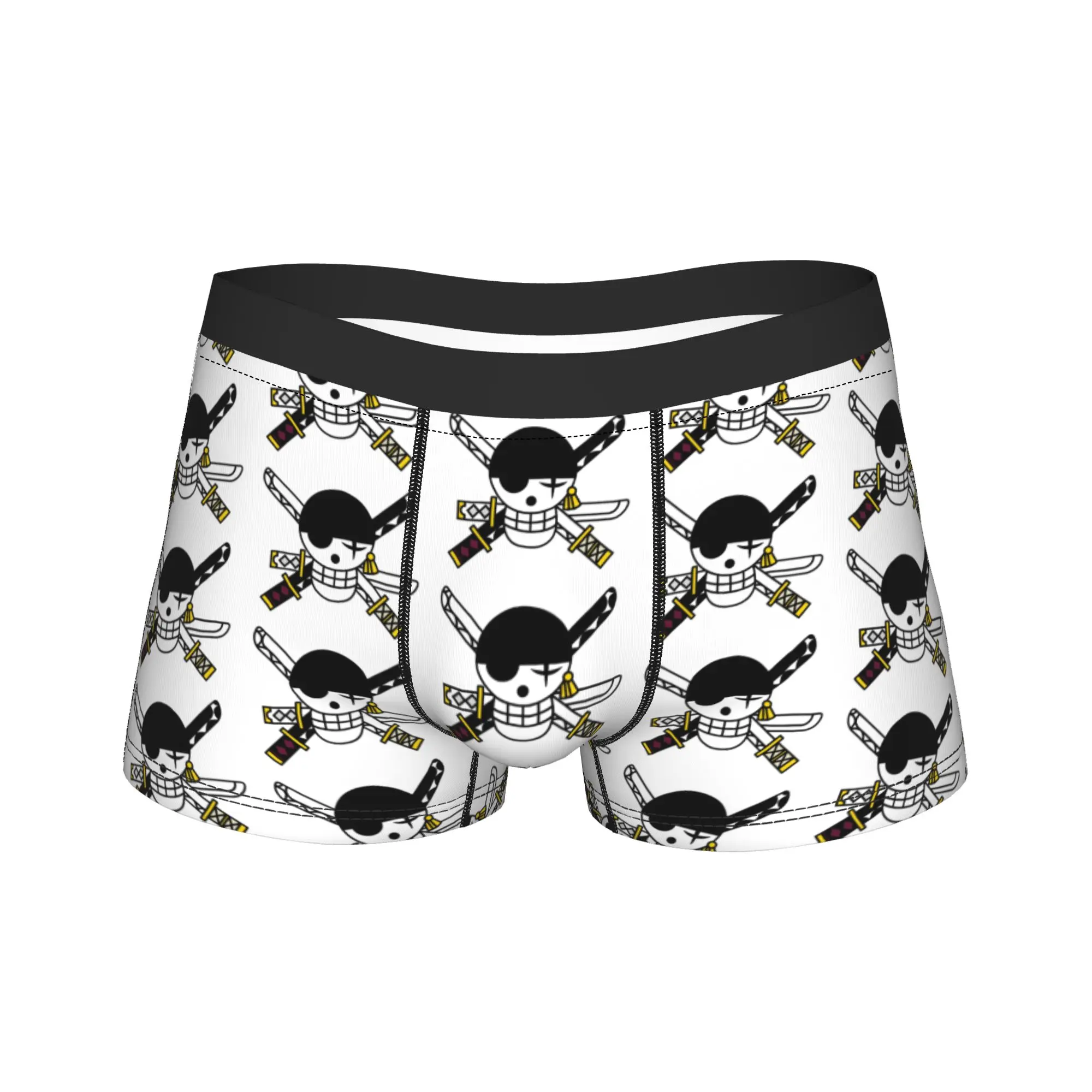 Men's Zoro Roronoa Ones Pieces Long Underwear  Fashion Boxer Briefs Shorts Panties Male Polyester Underpants M-XXL